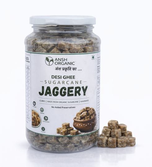 Ansh Organic Desi Ghee Flavoured Jaggery