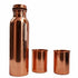 Coppjal Peacock Printed Copper Water Bottle