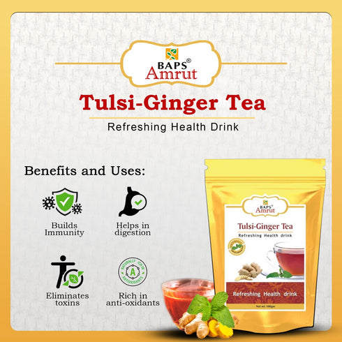 Baps Amrut Tulsi Ginger Tea 100 gm