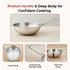 Vinod Doniv Titanium Triply Stainless Steel Wok 26 cms Capacity 3.30 Liter