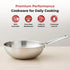 Vinod Doniv Titanium Triply Stainless Steel Wok 26 cms Capacity 3.30 Liter