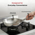 Vinod Doniv Titanium Triply Stainless Steel Wok 26 cms Capacity 3.30 Liter