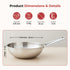 Vinod Doniv Titanium Triply Stainless Steel Wok 26 cms Capacity 3.30 Liter