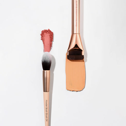Milagro Beauty Glass skin foundation brush+Powder Blush Brush