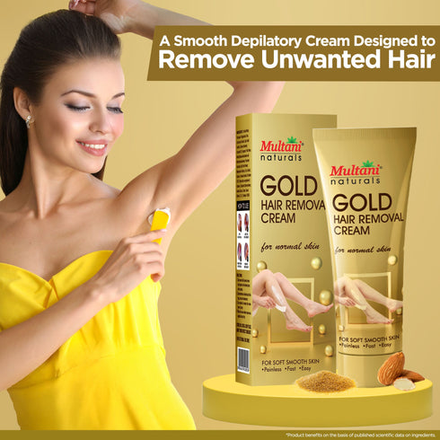 Multani Pharmaceuticals Limited Multani Naturals Painless Fast & Easy Gold Hair Removal Cream