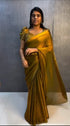 Ethnic Suits Golden Color Zip and go Saree with Beads