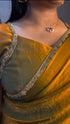 Ethnic Suits Golden Color Zip and go Saree with Beads
