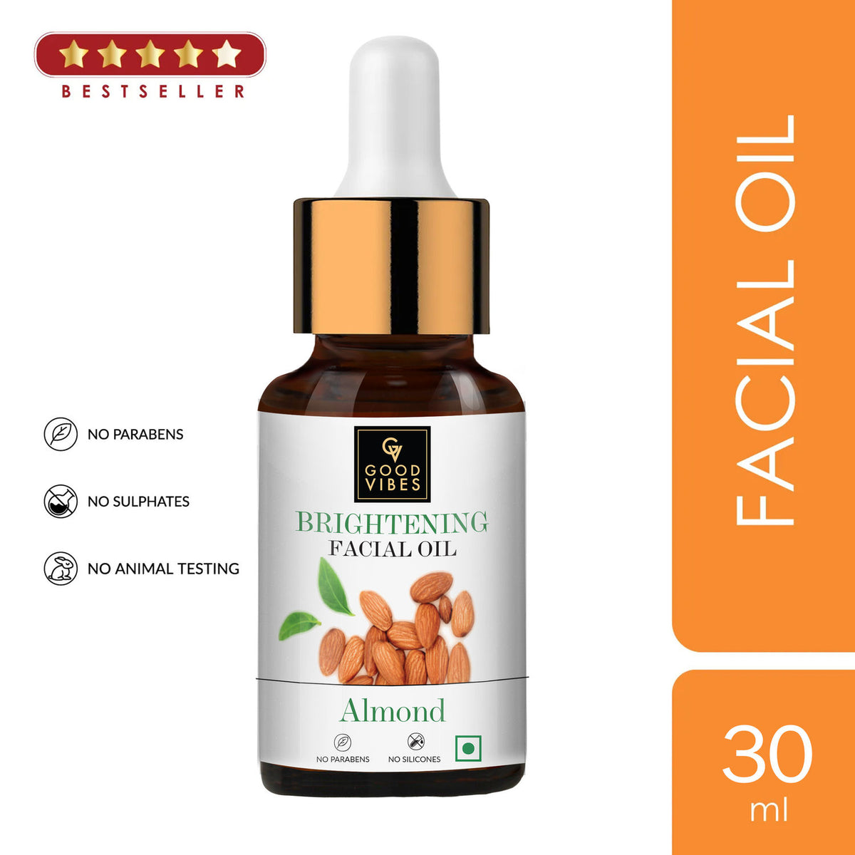 Good Vibes Almond Brightening Facial Oil PUSHMYCART