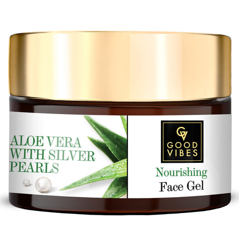Good Vibes Aloe Vera Nourishing Face Gel with Silver Pearls 50g
