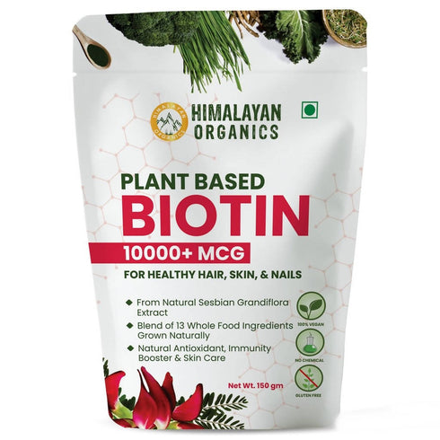 Himalayan Organics Plant-Based Biotin 10000mcg (from Sesbian Grandiflora)