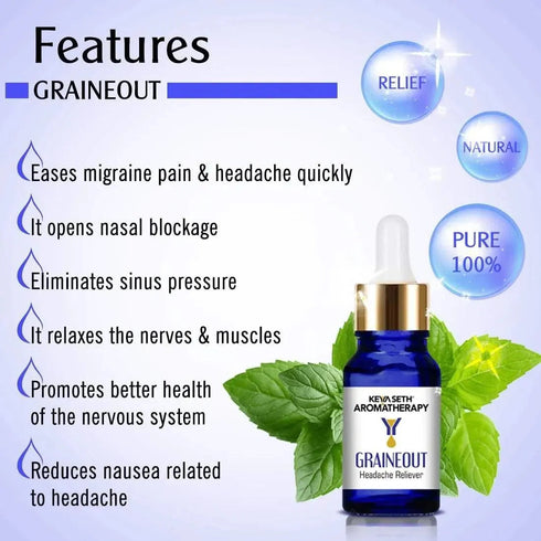 Keya Seth Aromatherapy Graine Out-Migraine Therapeutic Essential Oil Blend of Aniseed & Neroli