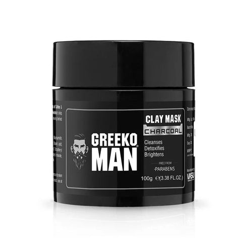 Greeko Man Charcoal Clay Mask For Healthy Glowing and Refreshing Skin