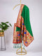 Zari Weaving Work Jacquard Paithani Dupatta Green Color