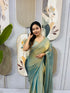 Ethnic Suits Green Color Zip and go Saree with Beads