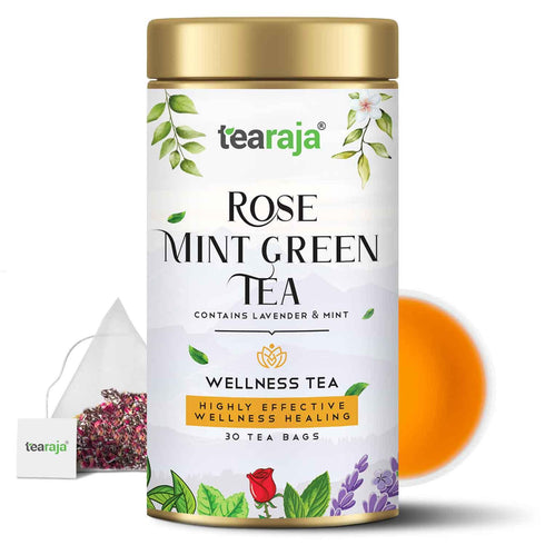 Tea Raja - Green Lavender Rose Mint Tea 30 Teabags