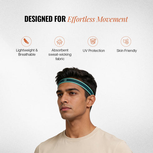Wiselife Silicone-Grip Headband Set of 2