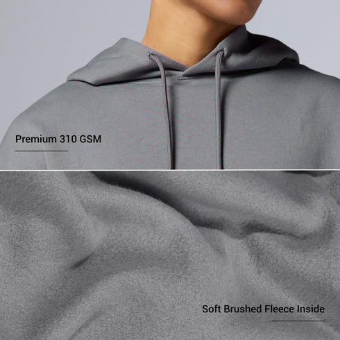 XYXX Pulse French Terry Cotton Oversized Blend Hoodies Opal Grey
