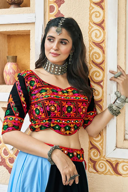 Shubhkala Black Color Awesome Exclusive Navratri Chaniya Choli for women