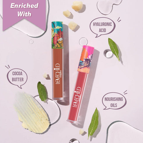 LoveChild Gulabi Rum | Mamma mia! Lush|Matte Lip Crème Pink | Intense Hydration