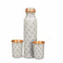 Coppjal Meena Copper Bottle With Glass