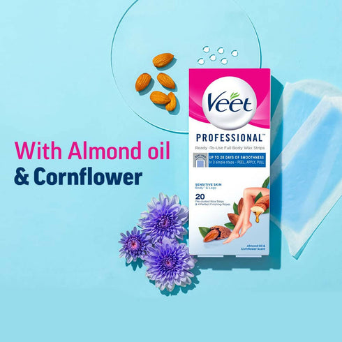 Veet Professional Waxing Strips for Women | Sensitive Skin