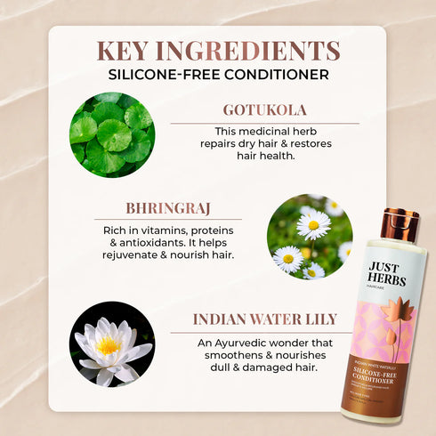 Just Herbs Ayurvedic Anti Hair Fall Kit( Shampoo200ml,Conditioner 200ml, Oil 100ml)