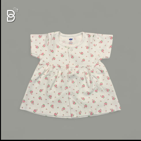 Bachpan kids wear NEWBORN FROCK-WHITE