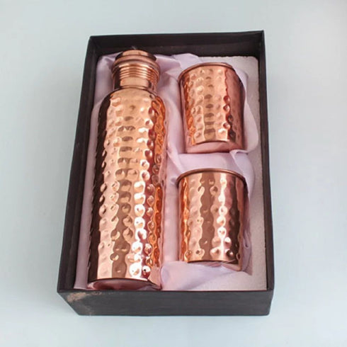 Coppjal Hammered Copper Bottles