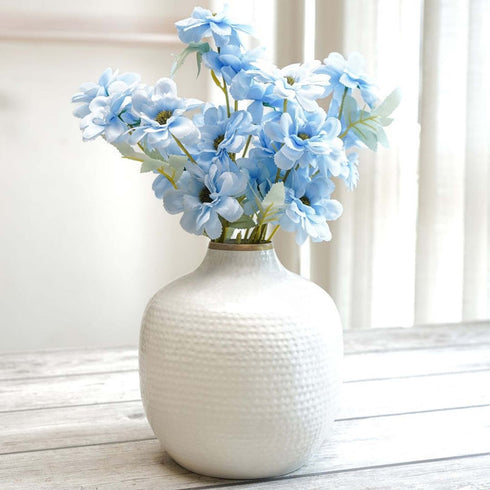 Behoma Hammered Vase – White