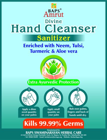 Baps Amrut Divine Hand Cleanser ( Sanitizer)