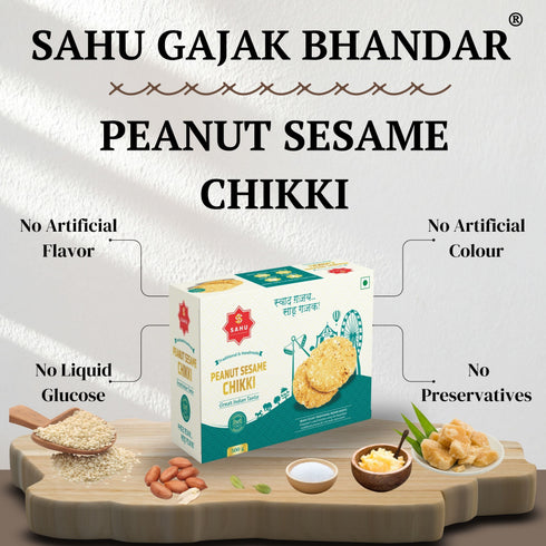 Sahu Gajak Bhandar Peanut Sesame Gol Chikki