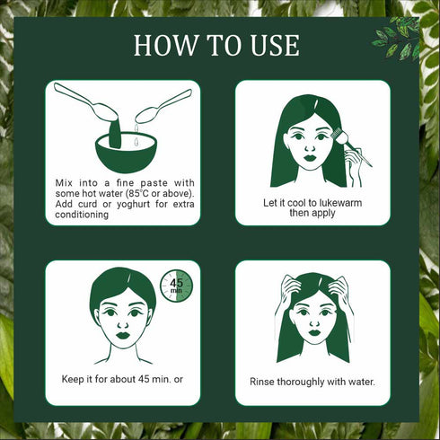 Indus Valley Bio Organic Lawsonia Inermis Henna Leaf Powder For Hair Color & Hair Care