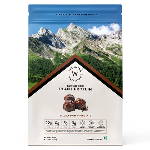 Wellbeing Nutrition Superfood Plant Protein | Belgian Dark Chocolate