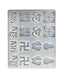 Eoast 16 Cavity Silicone Resin Mould - Shubh Labh, Swastik, Kalash & Om