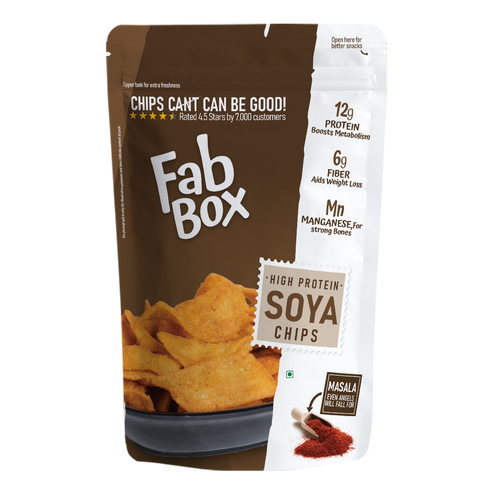 Fabbox High Protein Soya Millet Chips Chaat Flavour