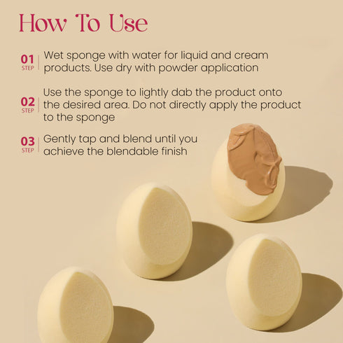 Milagro Beauty Cotton Sponge with Blender Case