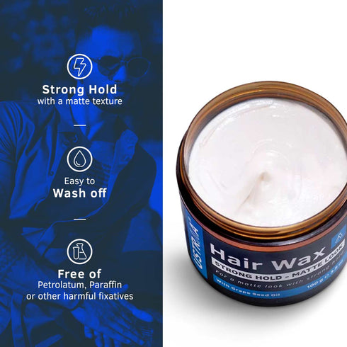 USTRAA Hair Wax Strong Hold Matte Look (Set of 2)