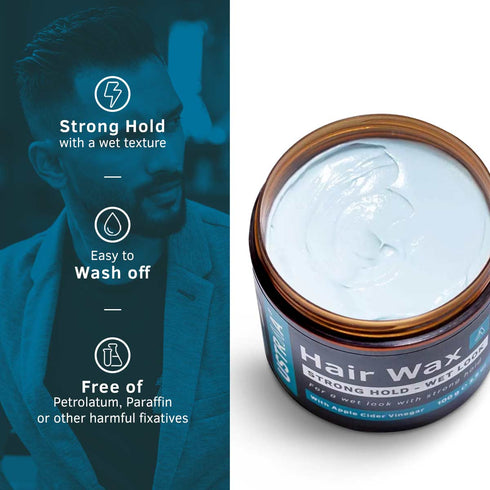 USTRAA Hair Wax Strong Hold Wet Look (Set of 2)