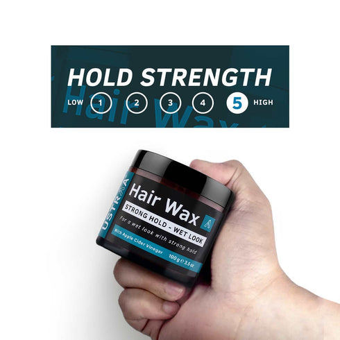 USTRAA Hair Wax Strong Hold Wet Look (Set of 2)
