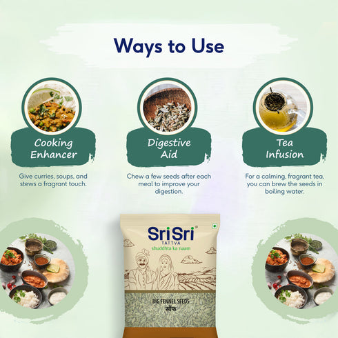 Sri Sri Tattva Big Fennel Seeds (saunf)