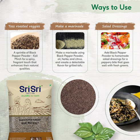 sri sri tattva black pepper powder | kali mirch