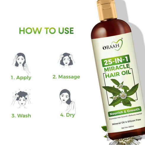 Oraah Beauty Care Combo |Hair Oil + Hair Mask + Glow Face Mask