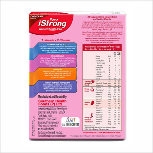 Manna Foods iStrong Women's Nutrition Drink Chocolate