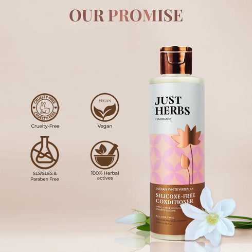 Just Herbs Indian White Water Lily Silicone-Free Conditioner 200ml