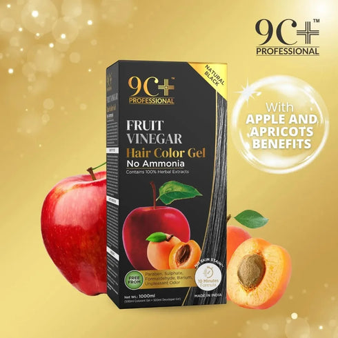 Corlin 9C+ Professional Fruit Vinegar Hair Color Gel (NATURAL BLACK)