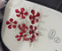 Pure Silver Red Hibiscus Flowers 7g