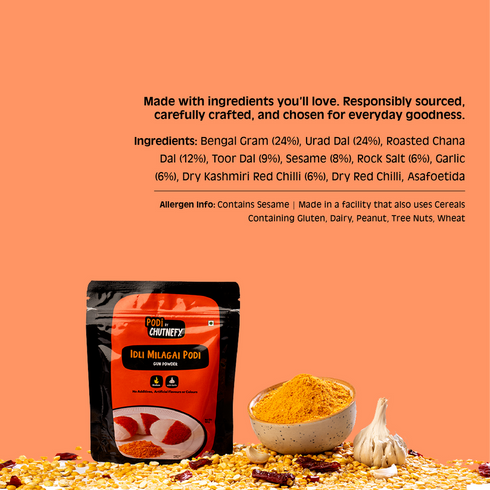 Idli Podi with garlic