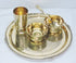 Pure Brass Thali Set 5 Pcs 1346g