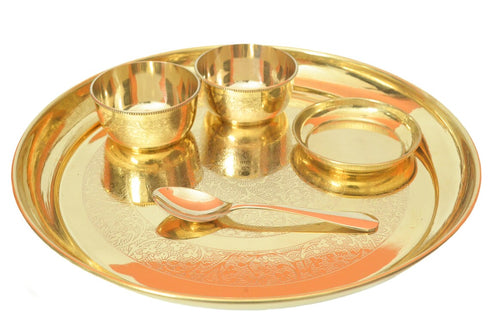Brass Dinnerware Sets Thali- 13 inch
