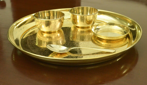 Brass Dinnerware Sets Thali- 13 inch